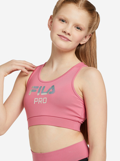 Спортивный топ бра для девочек FILA, Розовый, размер 128