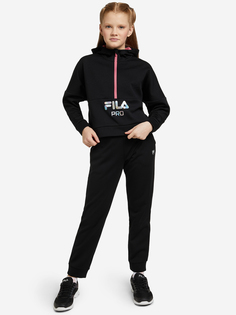 Спортивный костюм для девочек FILA, Черный, размер 152