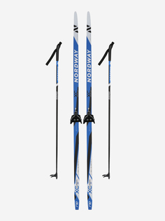 Комплект лыжный детский Nordway Classic 75 мм, Синий, размер 170