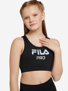 Спортивный топ бра для девочек FILA, Черный, размер 170
