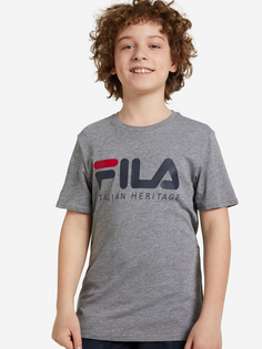 Футболка для мальчиков FILA, Серый, размер 128