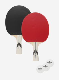 Набор для настольного тенниса Kettler: 2 ракетки, 3 мяча, Мультицвет, размер Без размера