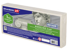 Набор для лепки Brauberg Art Classic Пластилин скульптурный White 1kg 106524