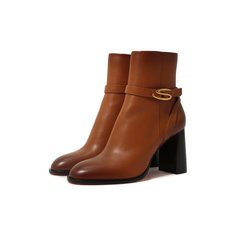 Кожаные ботильоны Santoni