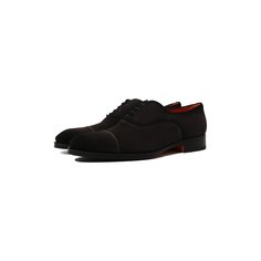 Замшевые оксфорды Santoni