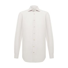 Рубашка из хлопка и льна Kiton