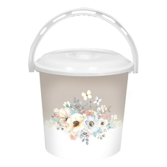 Ведро хозяйственное Violet Акварель с крышкой 10 л