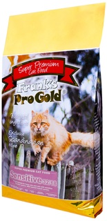 Сухой корм для кошек Franks ProGold SENSITIVE , ягненок, 7.5кг