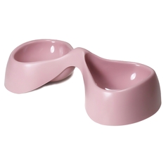 Миска двойная United Pets Bicio, 2х230 мл, розовая