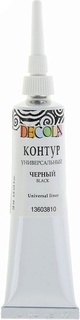 Контуры акриловые универсальные Decola, черный, 18мл ЗХК Невская палитра