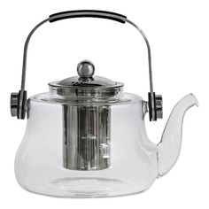 Заварочный чайник Dd с фильтром и крышкой стекло прозрачный 1280 мл