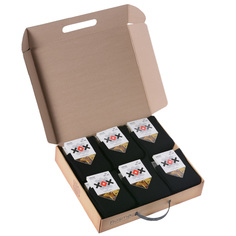 Подарочных набор носков мужских ХОХ X-201-18 черных 25