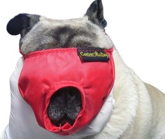 Намордник для короткомордых собак Kruuse нейлоновый ,красный, размер L