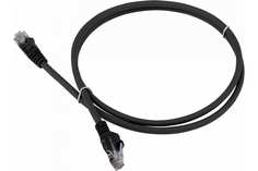 Патч-корд TWT UTP кат.5e, с заливными колпачками, 3.0 м, черный