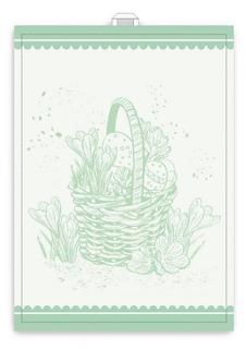 Полотенце кухонное Cleanelly Basic зеленое, 50x70 см