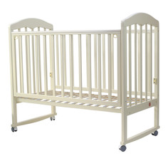 Кроватка колесо/качалка Топотушки Сильвия-2 слоновая кость, 120х60