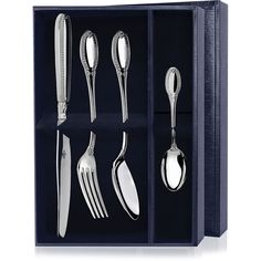 Набор АргентА столовый серебряный Эгоист-Император Ложка Вилка Нож Ложка чайная