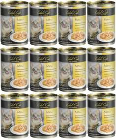 Влажный корм для кошек Edel Cat, нежные кусочки в соусе с курицей и уткой 12 шт по 0,4кг