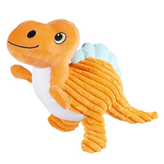 Игрушка для собак мягкая Duvo+ Динозавр - Анкилозавр, оранжевая, 33х9х20см