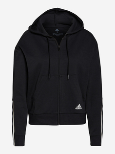 Толстовка женская adidas Essentials Loose-Cut 3-Stripes, Черный, размер 42-44