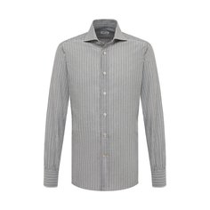 Сорочка из хлопка и льна Kiton