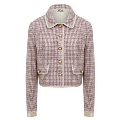 Жакет из шерсти и хлопка Miu Miu