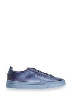 Окрашенные вручную кеды с эффектом патины Santoni