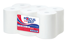 Полотенце бумажное HAYATFOCUS EXTRA QUICK в рулоне 1-сл 200 м БЕЛОЕ H-5050095 6 шт