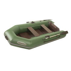 Лодка моторно-гребная с жесткой сланью Лоцман Стандарт 280 ЖС (Зеленый)