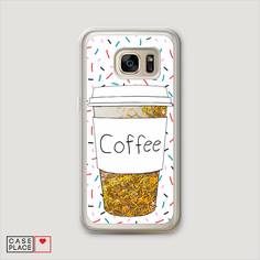 Чехол Awog "Coffee прозрачный стакан" для Samsung Galaxy S7 edge