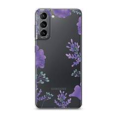 Чехол Awog "Сиреневая цветочная рамка" для Samsung Galaxy S21