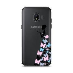 Чехол Awog "Платье из бабочек" для Samsung Galaxy J2 2018