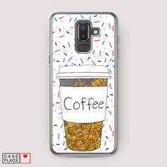Чехол Awog "Coffee прозрачный стакан" для Samsung Galaxy J8