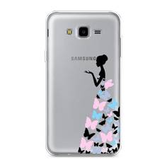 Чехол Awog "Платье из бабочек" для Samsung Galaxy J7 Neo