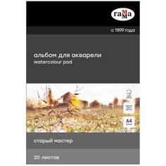 Альбом для акварели Gamma 215536AGRC 20 л А4 Старый Мастер крупное зерно хлопок