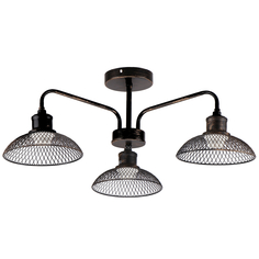 Потолочная люстра на штанге 3 плафона коричневая Imex MD.0757-3-S BR