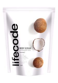 Соляной антицеллюлитный скраб для тела LIFECODE с кокосовой стружкой и маслом ши