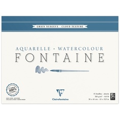 Альбом для акварели Clairefontaine 96422C 15 л 30х40см Fontaine Grain Nuageux 300 г/м2