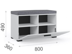 Прихожая Империал «Йорк» угловая, Белый Imperial