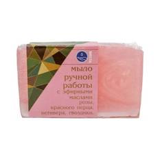 Мыло Melta ручной работы с эфирными маслами розовое, 100 г
