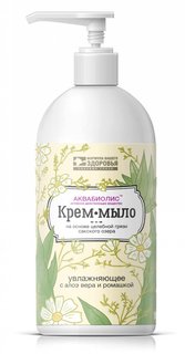 Крем-мыло Аквабиолис 050102-ТДСГ увлажняющее алоэ вера,ромашка, грязь Сакского озера 200мл