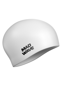 Шапочка для плавания Mad Wave Long Hair Silicone белый