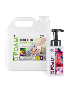 ЭКО жидкое мыло пенка для рук и тела Flexfresh D-FOAM HSDF-3000 102 с флаконом