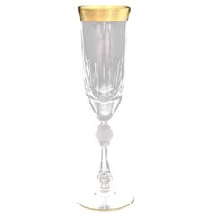 Бокалы для шампанского 200 мл 6 шт Crystalite Bohemia "Джесси Матовое золото 43373" 026674