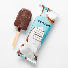 Десерт замороженный Самокат с кокосовой стружкой, в горьком шоколаде, 50 г