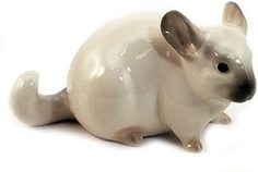 Скульптура Шиншилла малая Серый. Императорский фарфоровый завод. Высота 6,3 см.