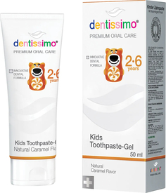 Дентиссимо Зубная паста детская от2 до 6лет Карамель 50мл Бетафарма