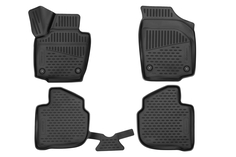 Коврики 3D в салон для SKODA Rapid (I, Iр, II), 2013-2020, 2020-, лифтбек, 4шт.тан Element