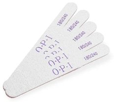 Пилки профессиональные для маникюра и педикюра OPI 180/240 овал, 10 шт. Lian Beauty Accessories