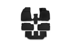 Коврики 3D в салон TOYOTA Wish, 2003-2009, передний привод, П.Р., 5 шт. (полиуретан) Element